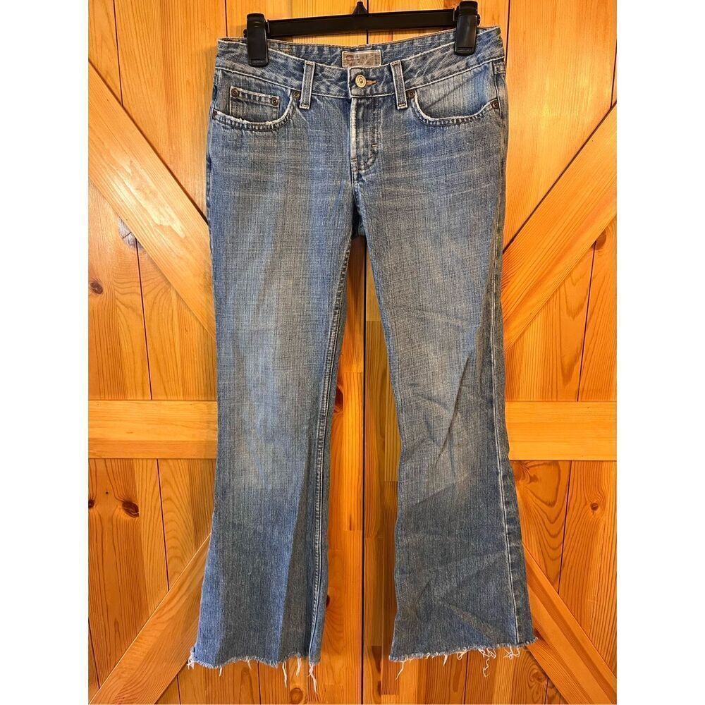 BKE Denim Star Jeans Women's Size W28 X L33.5  Boot Cut Raw Hems (3541) Read
